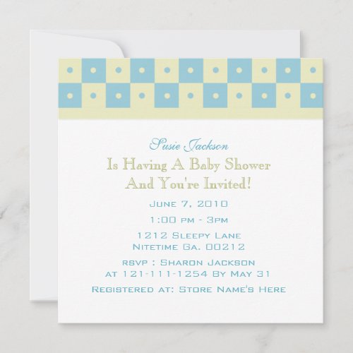 Baby Carriage Baby Shower Invitations