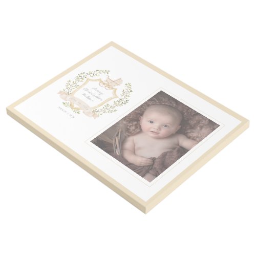 Baby Carriage Crest       Baby Photo Announcement Gallery Wrap