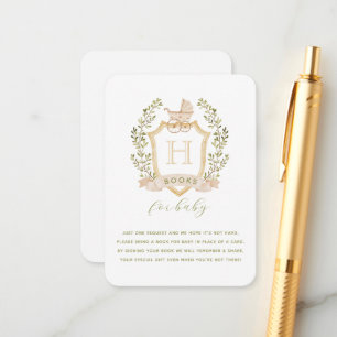 Baby Carriage Crest   Books for Baby Enclosure  Card