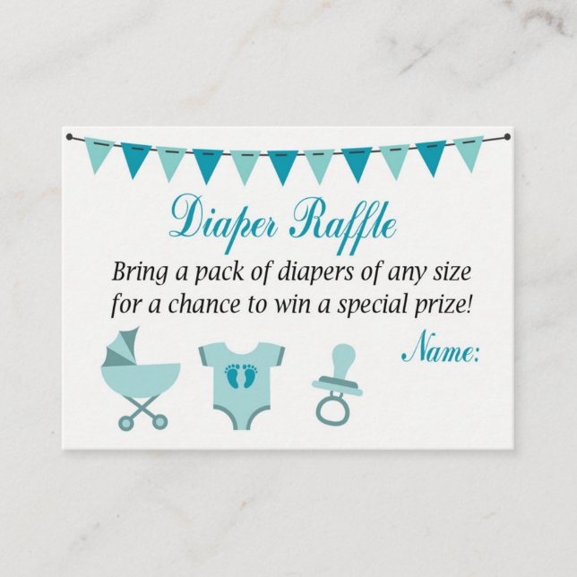 Baby carriage Diaper Raffle Tickets (Front)