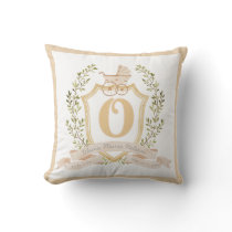 Baby Carriage Monogram "O" Nursery Throw Pillow