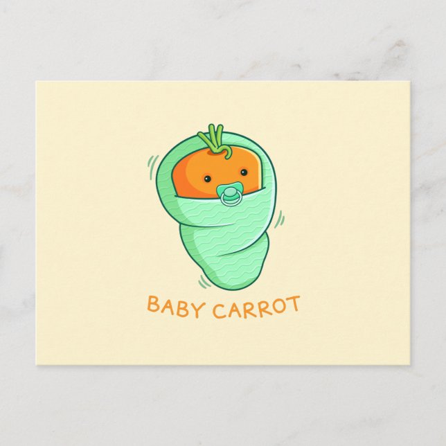 Baby Carrot Pun Postcard (Front)