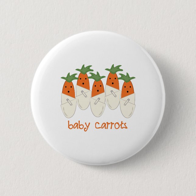 Baby Carrots Pinback Button (Front)