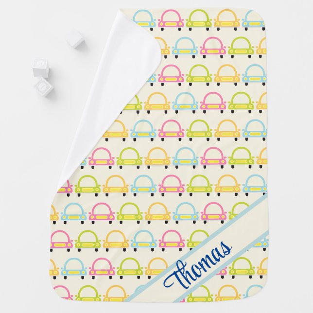 Baby Cars Personalized  Baby Blanket (In Situ)