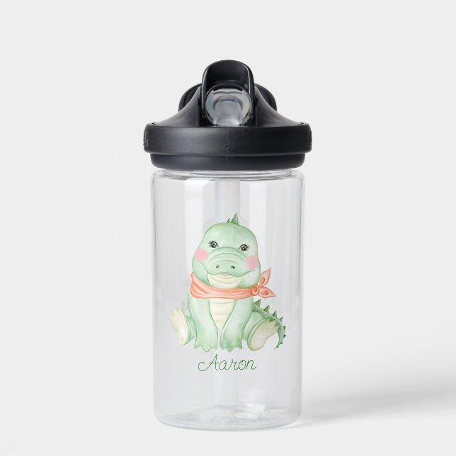 Baby Cartoon Dinosaur Personalized   Water Bottle (Front)