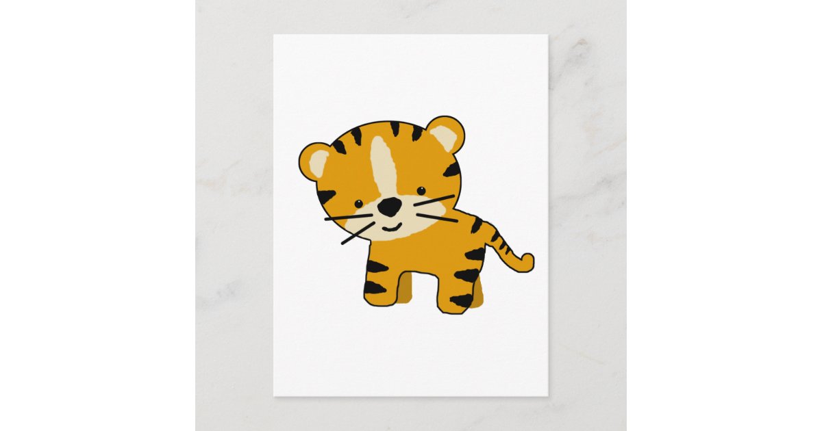 Baby Cartoon Tiger Boy Postcard | Zazzle