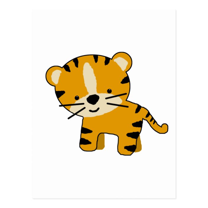 Baby Cartoon Tiger Boy Postcard Zazzle Com
