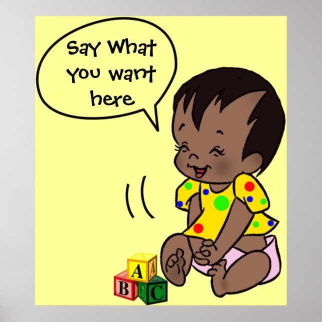 Baby Cartoon to Personalize - Poster (Front)
