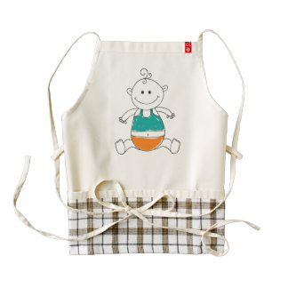 Baby cartoon zazzle HEART apron
