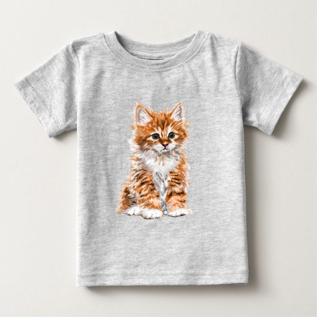 Baby Cat Baby T-Shirt - Painting (Front)