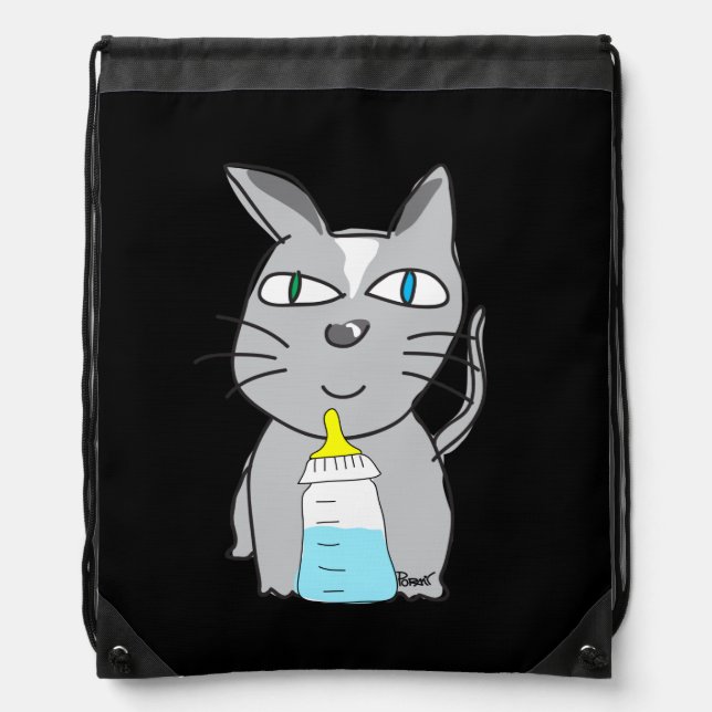 Baby Cat Drink Milk Bag (Front)