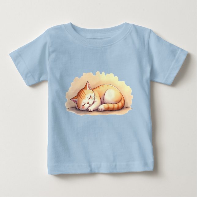 Baby Cat Sleeping T-Shirt (Front)