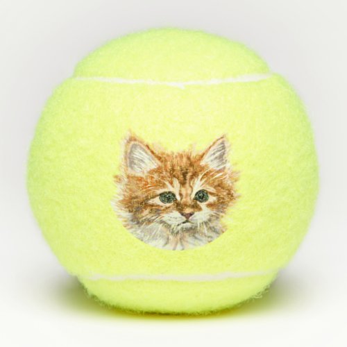Baby Cat Tennis Balls Gift