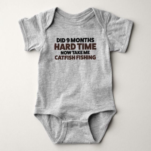 Baby Catfish Fishing Jersey Bodysuit Shirt (Front)