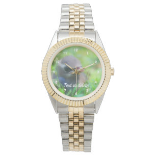 Baby Cedar Waxwing Fledgling Bird Personalized Watch