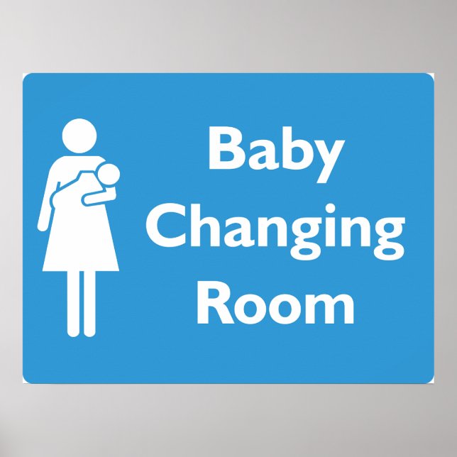 Baby Changing Room Sign with Parent and Infant  (Front)