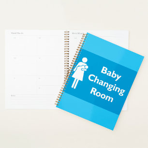 Baby Changing Room Sign with Parent and Infant  Planner