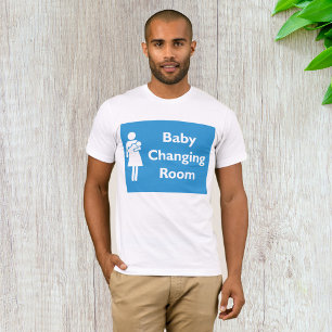 Baby Changing Room Sign with Parent and Infant  T-Shirt