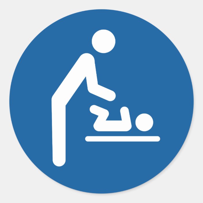 Baby changing station symbol stickers