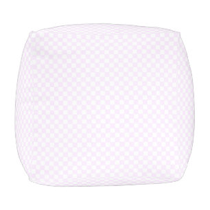 Baby Checkerboard Pastel Pink White  Pouf