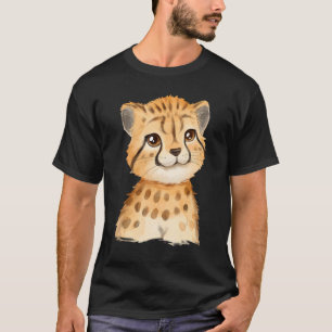 Baby Cheetah Cub Watercolor T-Shirt