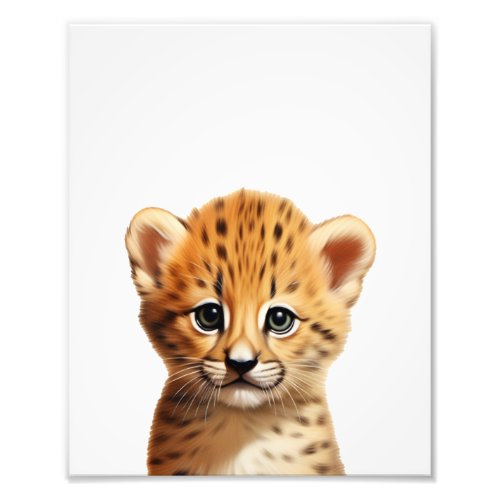 Baby Cheetah Portrait Photo Print