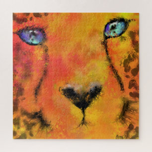 Baby Cheetah with Blue Eyes Jigsaw Puzzle