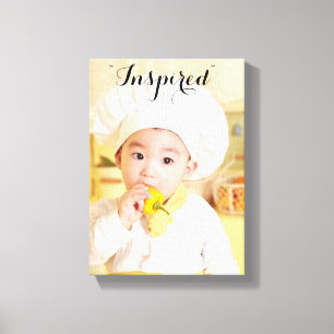  Baby Chef Wrapped Canvas Print