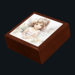 Baby Cherub Baptism Gift Box<br><div class="desc">Store your treasures or give a treasure gift box to someone as a beautiful gift.
Choices of wood frames are now available.
Many designs for different occasions are available in my store.</div>