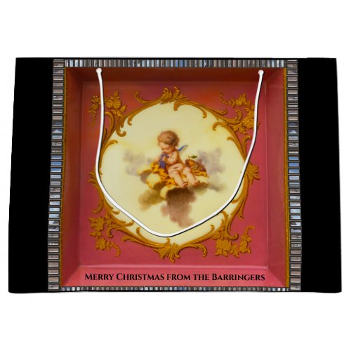 Baby Cherub Holiday Joy Large Gift Bag