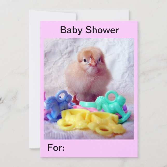 Baby Chick, Baby Shower Invitation (Front)