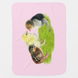 Baby Chick Trio Stroller Blanket