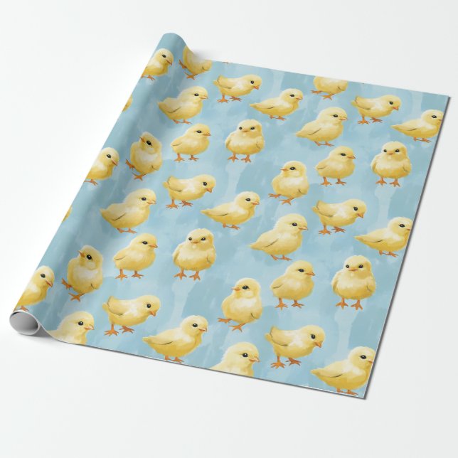 Baby Chick Wrapping Paper (Unrolled)