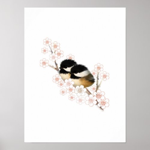 Baby Chickadees Poster Print