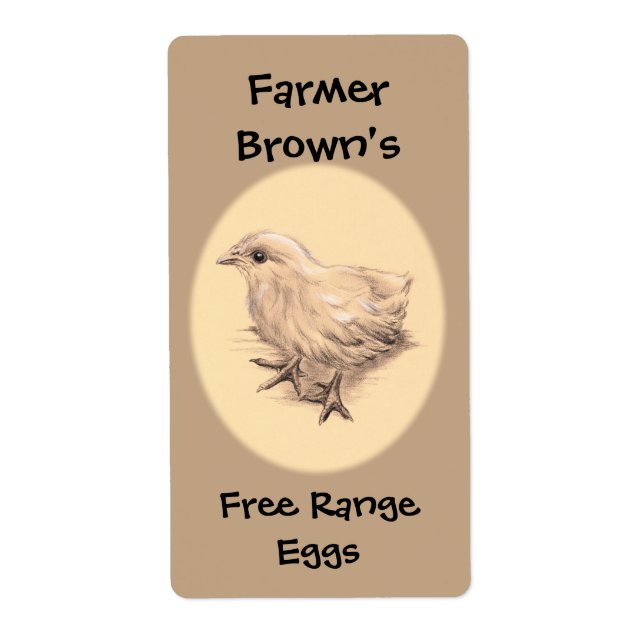 Baby Chicken Drawing Product Label (Front)