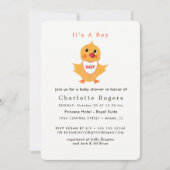 Baby Chicken Yellow Chick Cute Baby Shower Invitation (Front)