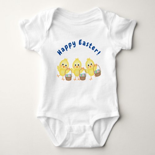 Baby Chicks And Easter Baskets Baby Bodysuit