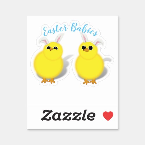 Baby Chicks Easter Sticker