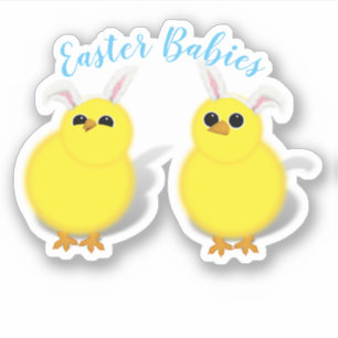 Baby Chicks Easter Sticker