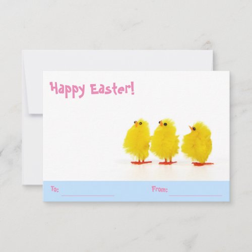 Baby Chicks Happy Easter ToFrom Invitation