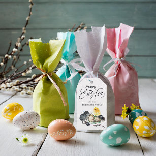 Baby Chicks & Nest   Happy Easter Gift Tags