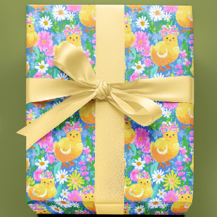 Baby Chicks Pattern Easter Wrapping Paper