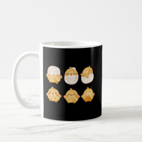Baby Chicksching From Eggs Little Chickens Drawing Coffee Mug