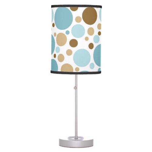 BabyChild Room Lamp BlueBrown Dots Table Lamp