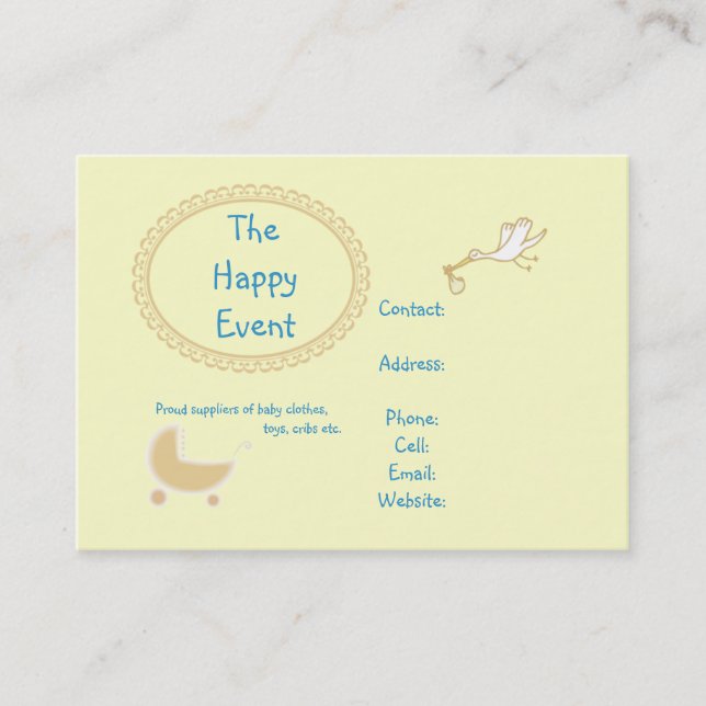 Baby-Children's Retail Store Business Card (Front)
