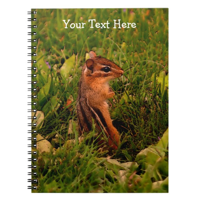 Baby Chipmunk Animal Nature Art Notebook (Front)