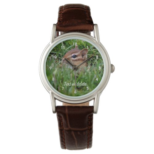 Baby Chipmunk Animal Personalized Watch