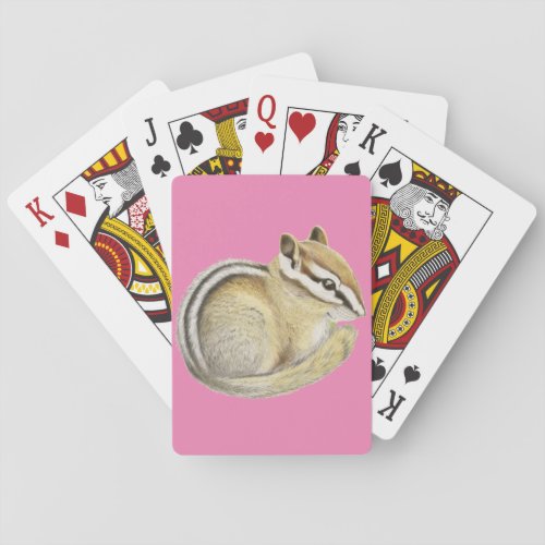 Baby Chipmunk Bicycle Playing Cards