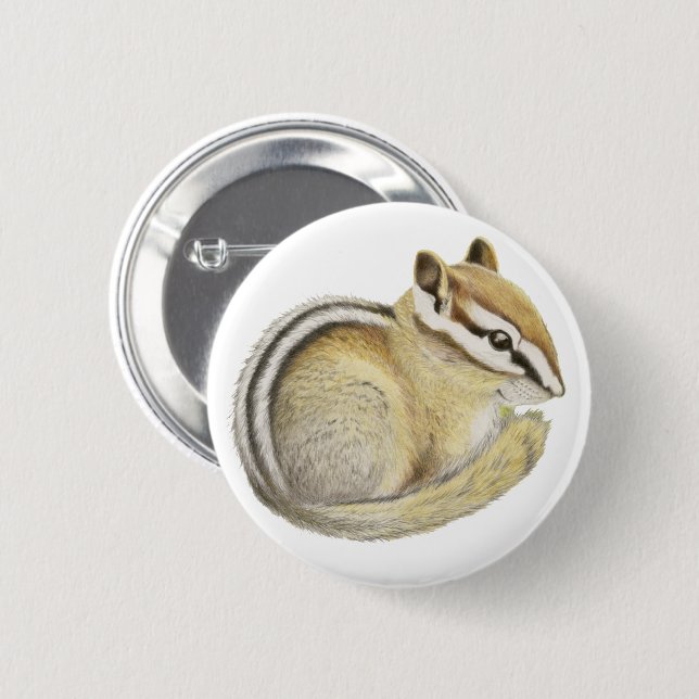 Baby Chipmunk Button (Front & Back)