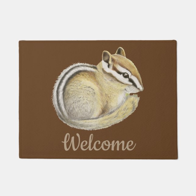 Baby Chipmunk Doormat (Front)